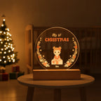 Personalized My First Christmas LED Night Light – Custom Baby Name & Character Gift
