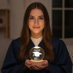 Personalized Graduation Map Crystal Ball Night Light