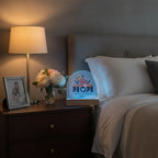 Personalized Acrylic Dome Plaque for Mom – Custom Kids Names LED Night Light Gift from Children | Mother's Day Gift