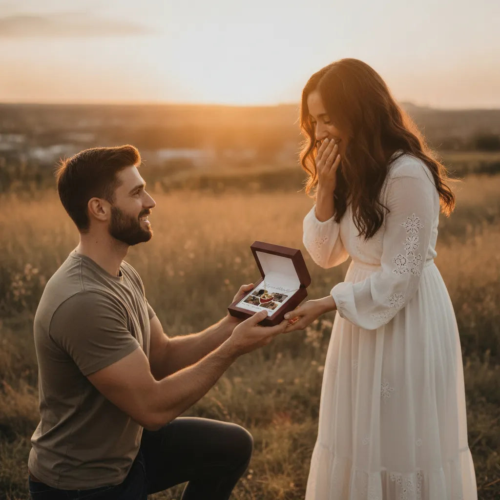 Personalized Interlocking Hearts Necklace with Custom Photo Collage & Location Map – Anniversary Gift for Couples