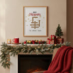 Personalized Christmas Family Crossword Poster – Custom Family Names Wall Art