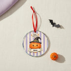 Personalized Halloween Glass Ornament – Custom Character & Name