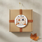Our First Halloween Personalized Ceramic Ornament – Couple Names & Year
