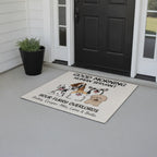 Personalized Dog Doormat – Good Morning Human Servant Custom Pet Mat with Names