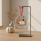 Our First Halloween Personalized Glass Ornament – Couple Names & Year
