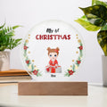 Personalized My First Christmas LED Night Light – Custom Baby Name & Character Gift