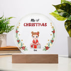 Personalized My First Christmas LED Night Light – Custom Baby Name & Character Gift