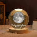 The Day Our Story Began – Personalized Moon Phase Crystal Ball LED Night Light with Names & Message, Anniversary, Wedding & Valentine's Day Gift for Her or Him
