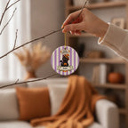 Personalized Halloween Ceramic Ornament – Custom Character & Name