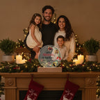 Personalized Family Christmas Acrylic Photo Plaque – Custom 4 Photo LED Night Light with Names