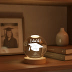 Personalized Graduation Map Crystal Ball Night Light