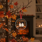 Our First Halloween Personalized Glass Ornament – Couple Names & Year