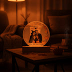 Personalized Family Halloween Acrylic LED Night Light – Custom Photo Gift with Names
