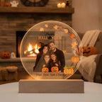 Personalized Family Halloween Acrylic LED Night Light – Custom Photo Gift with Names