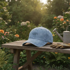 Personalized Dad & Grandpa Washed Denim Cap – Custom Name & Year