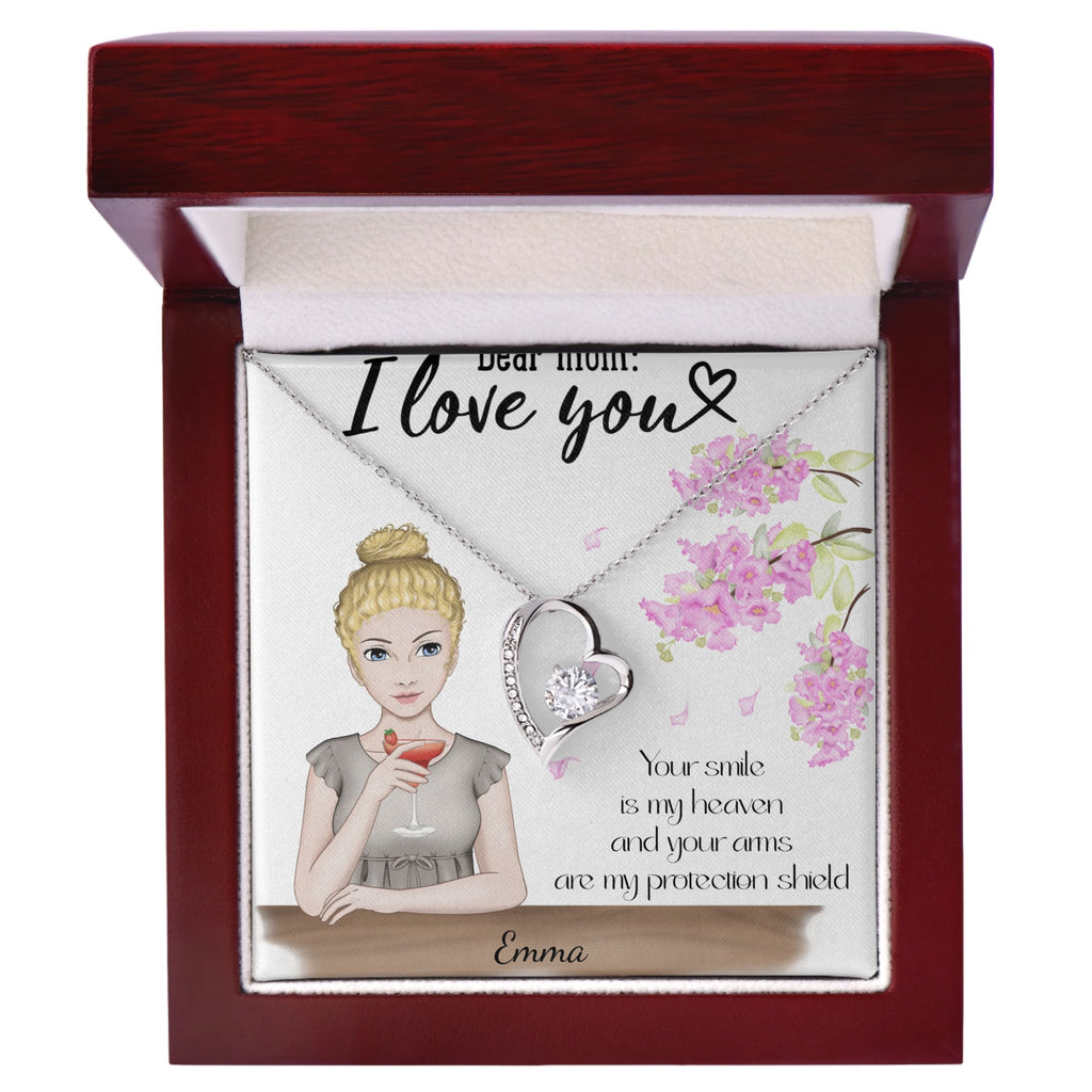 Dear Mom, I Love You | Personalized Forever Love Necklace Gift from Daughter
