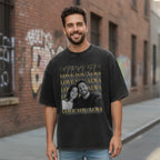 Personalized Photo Washed Oversized T-Shirt – Custom Name & Message