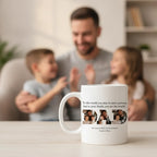 Personalized Dad Photo Mug – Custom 6 Photo Father’s Day Gift from Kids