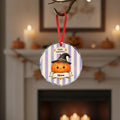 Personalized Halloween Glass Ornament – Custom Character & Name