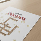 Personalized Christmas Family Crossword Poster – Custom Family Names Wall Art