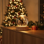 Under This Moon, Our Journey Began – Personalized Motorcycle Couple Moon Phase Crystal Ball LED Lamp with Engraved Base, Anniversary, Birthday & Valentine’s Day Gift for Her or Him