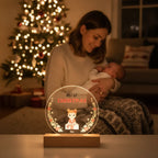 Personalized My First Christmas LED Night Light – Custom Baby Name & Character Gift