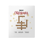 Personalized Christmas Family Crossword Poster – Custom Family Names Wall Art