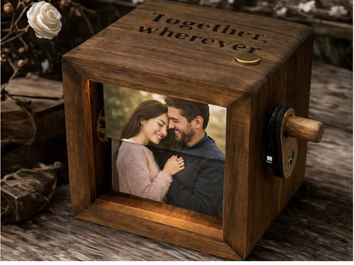 Personalized Rotating Photo Box