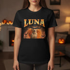 Personalized Halloween Pet T-Shirt – Custom Dog or Cat Name Spooky Moon Shirt