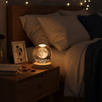 The Day Our Story Began – Personalized Moon Phase Crystal Ball LED Night Light with Names & Message, Anniversary, Wedding & Valentine's Day Gift for Her or Him