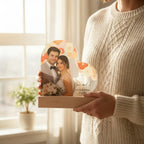 Personalized Floral Wedding Acrylic Heart Plaque – Custom Bride & Groom Photo Gift, Wedding Anniversary Keepsake with Names & Date