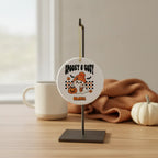 Personalized Spooky & Cozy Ghost Ceramic Ornament – Custom Title & Name