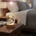 Where Our Paths Crossed – Personalized Couple Names & Year Crystal Ball LED Night Light, Anniversary, Wedding & Valentine’s Day Gift for Her or Him