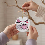 Boo Crew Personalized Ceramic Ornament – Custom Ghost Friends & Text