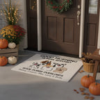 Personalized Dog Doormat – Good Morning Human Servant Custom Pet Mat with Names