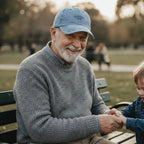 Personalized Dad & Grandpa Washed Denim Cap – Custom Name & Year