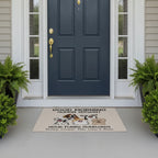 Personalized Dog Doormat – Good Morning Human Servant Custom Pet Mat with Names