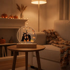 Personalized Family Halloween Acrylic LED Night Light – Custom Photo Gift with Names
