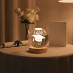 Personalized Graduation Map Crystal Ball Night Light
