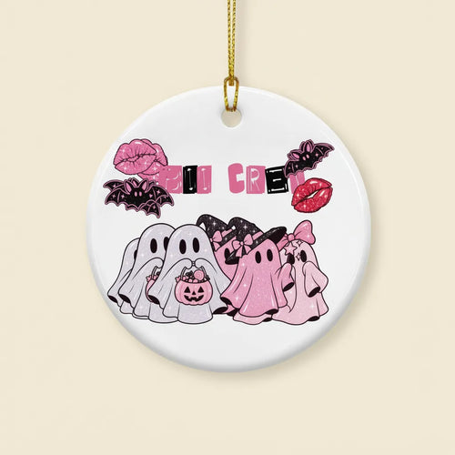 Boo Crew Personalized Ceramic Ornament – Custom Ghost Friends & Text