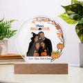 Personalized Family Halloween Acrylic LED Night Light – Custom Photo Gift with Names