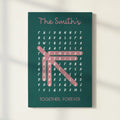 Personalized Family Word Search Canvas – Custom Names Wall Art