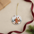 Personalized Gingerbread 3D Relief Ceramic Christmas Ornament